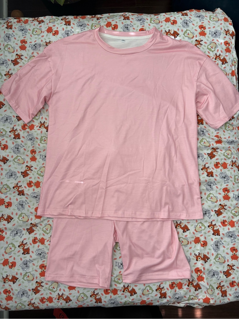 Woman’s Pink Pajama Set - Soft Short Sleeve & Shorts